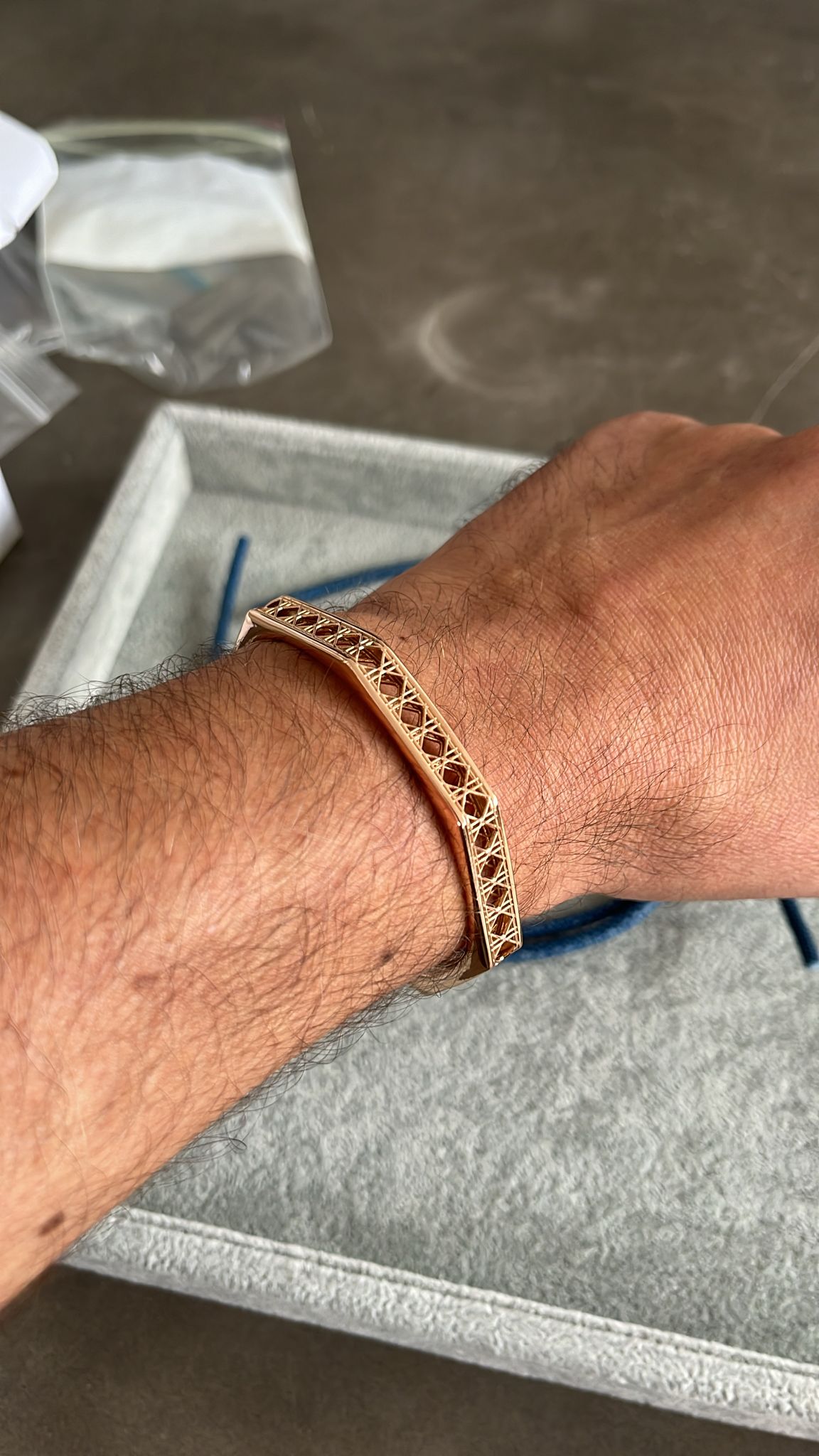 Doudou Cuff Bracelet, 18K Rose Gold  - NEW HINGED