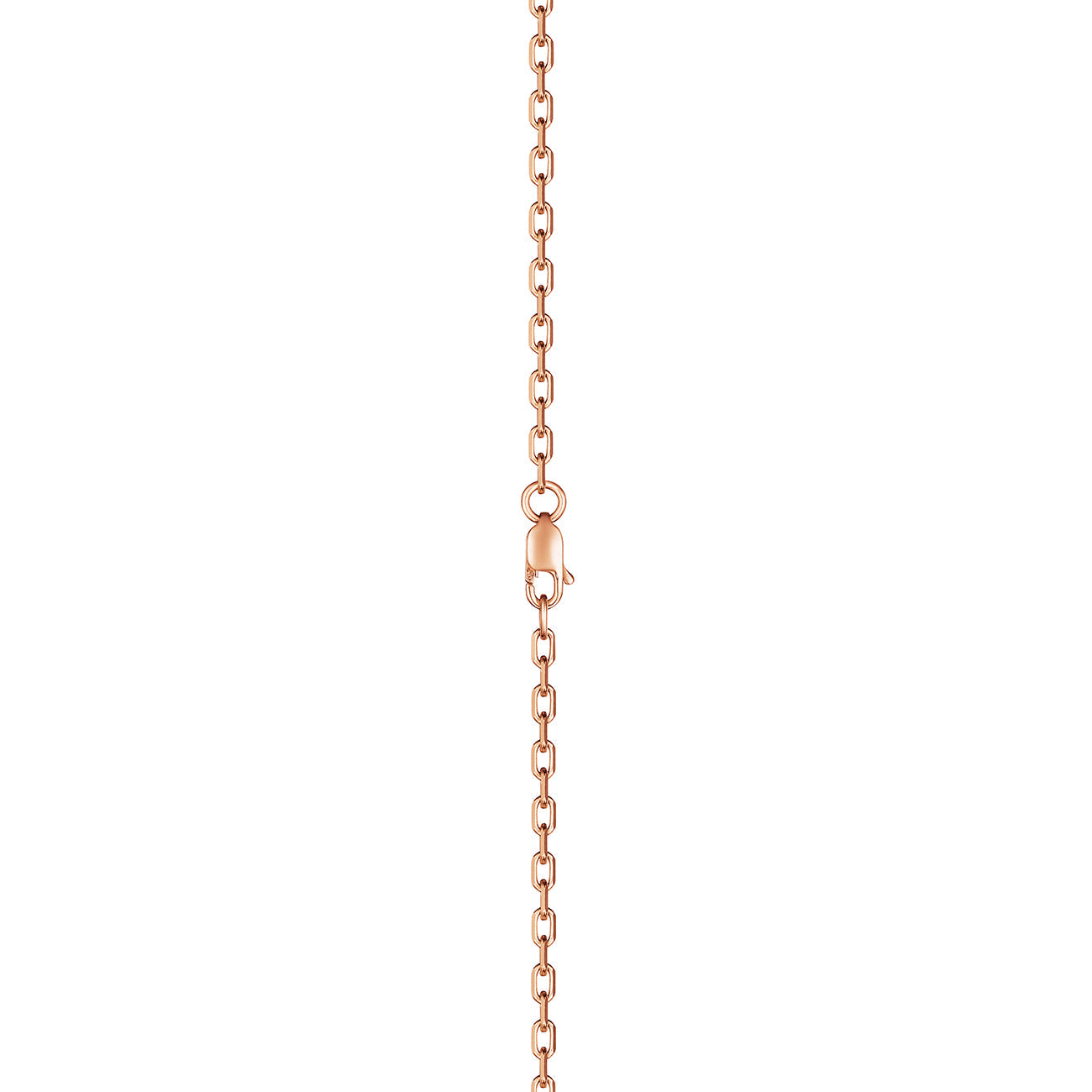 DouDou Pendant necklace, 18K Rose Gold, Pavé Diamonds And Princess Cut