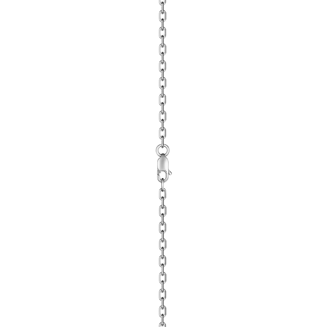 DouDou Pendant necklace, 18K White Gold, Pavé Diamonds And Princess Cut