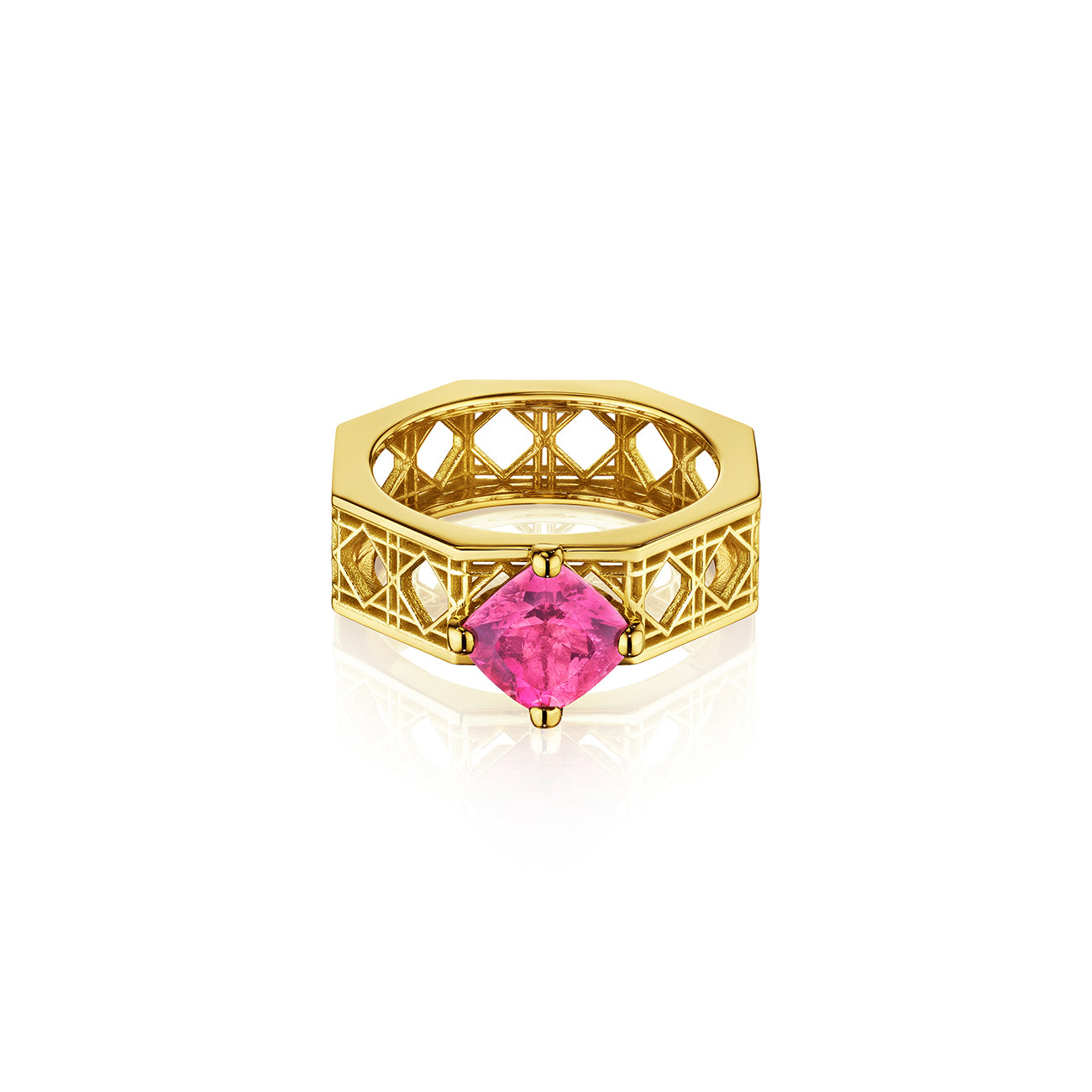 Doudou Chéri Ring, 18K Yellow Gold and Pink Tourmaline