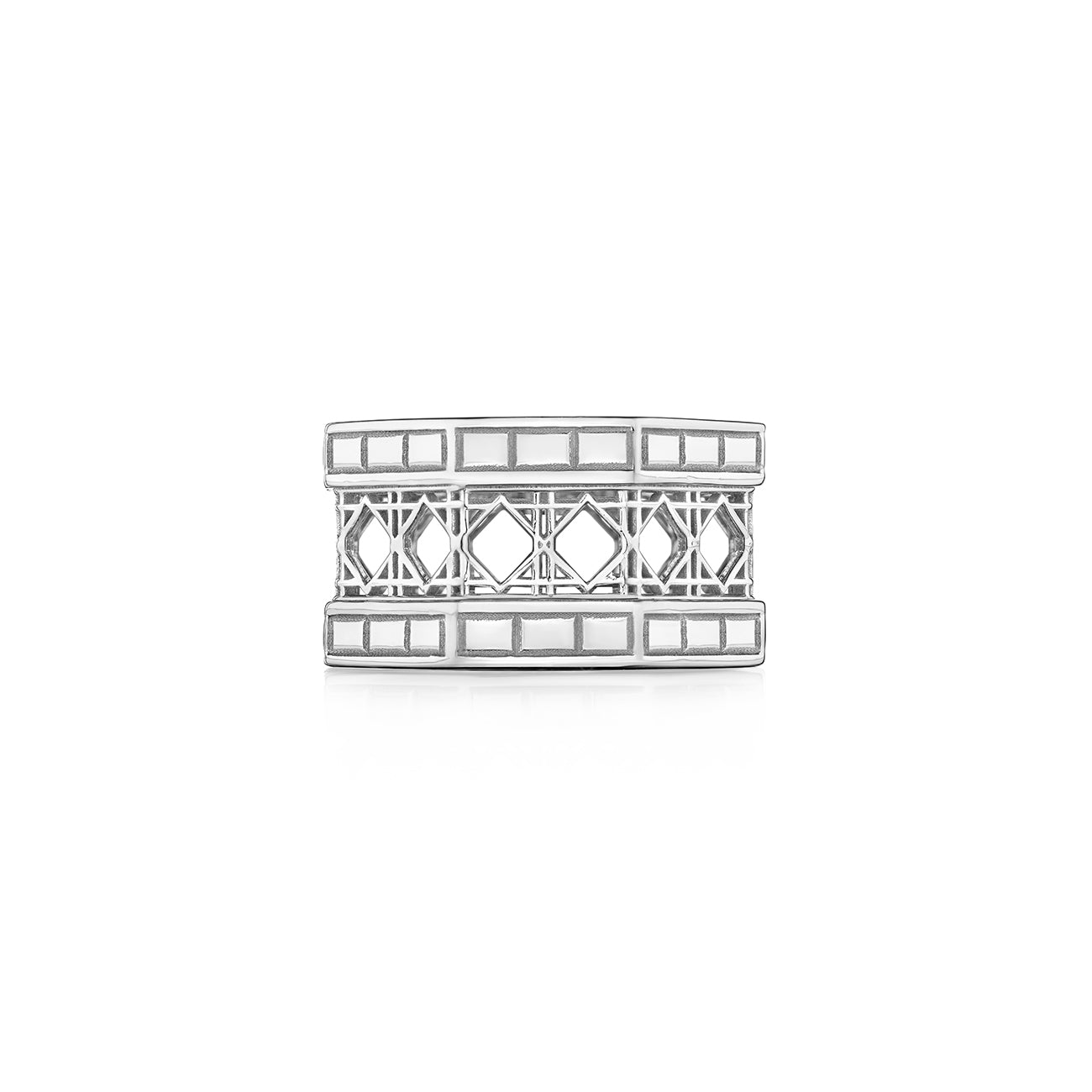 Doudou Wide Band Ring, 18K white gold