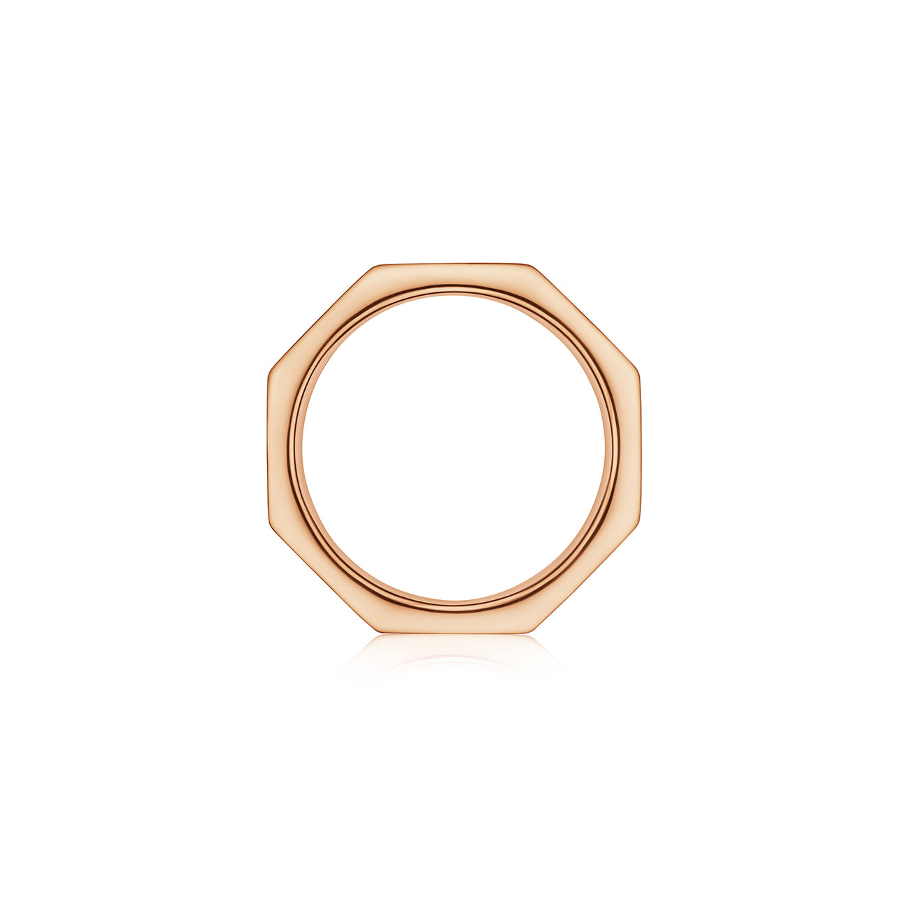 Ti Eternity  Ring, 18K Rose Gold and Baguette Diamonds