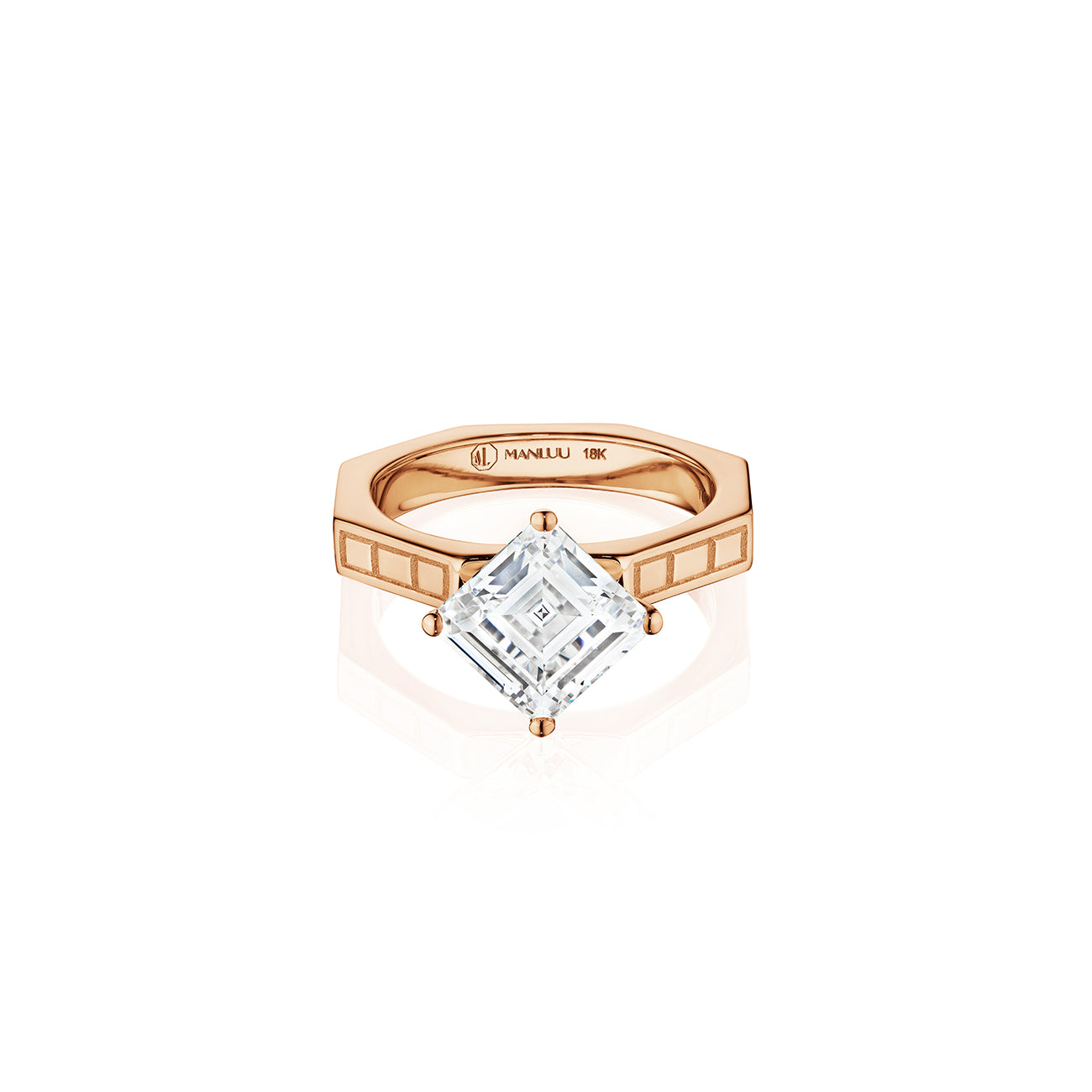 Ti Engagement  Ring, 18K Rose Gold