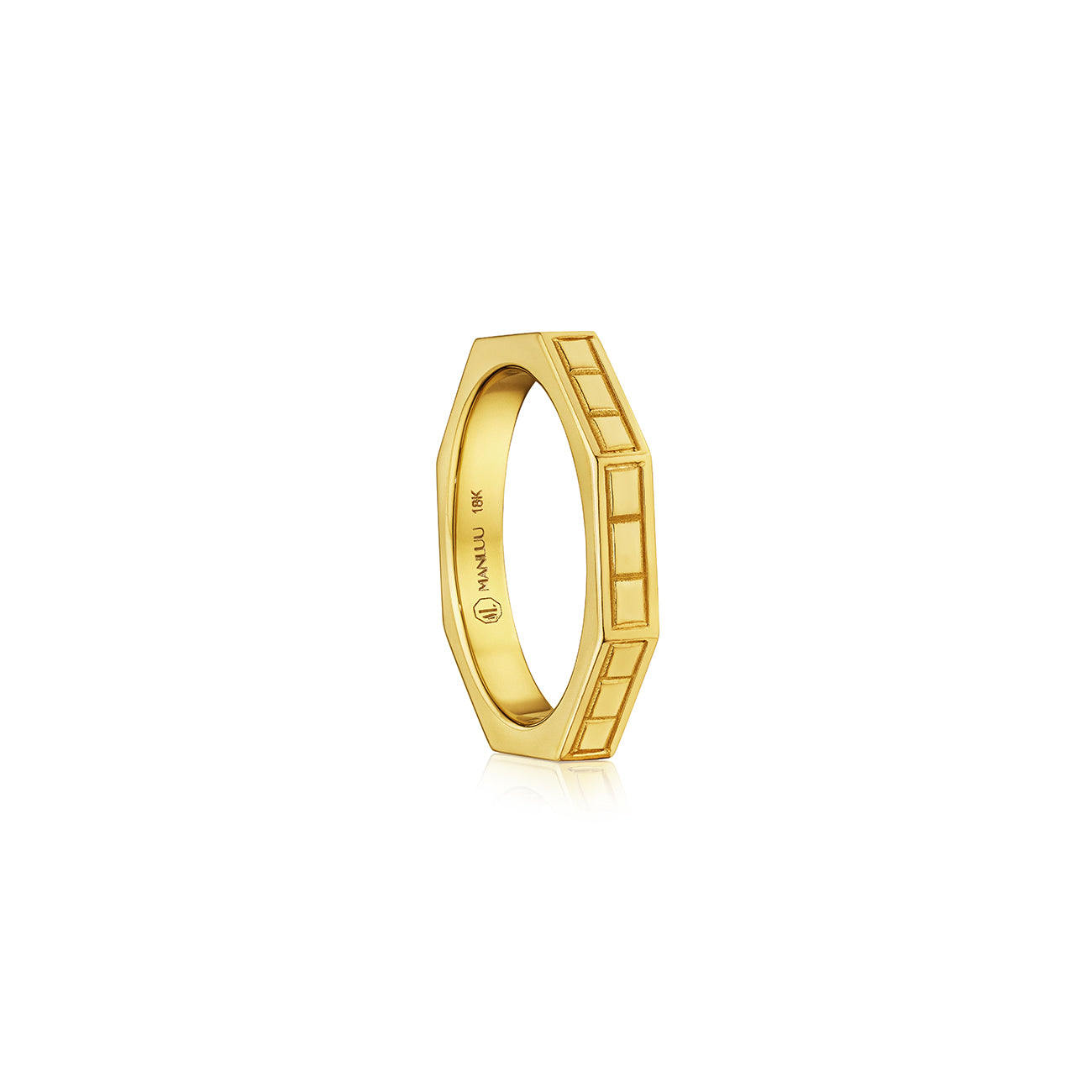 Ti Doudou Narrow Ring, 18K Yellow Gold