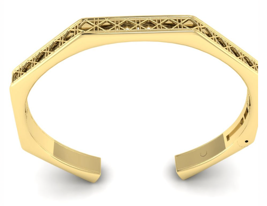 Doudou Cuff Bracelet, 18K Yellow Gold  - NEW HINGED